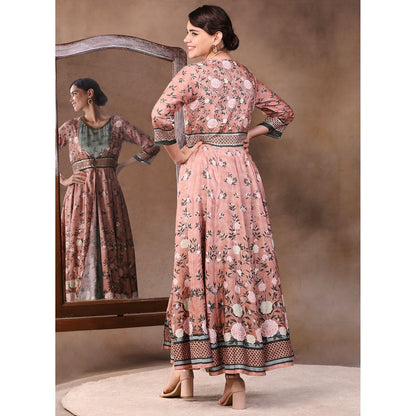 Soup by Sougat Paul Printed Layered Anarkali Dress (Set of 2)