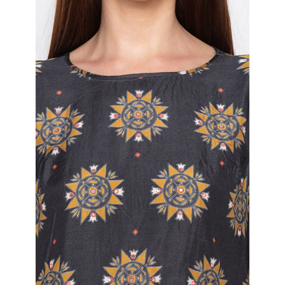 Soup by Sougat Paul Grey Asymmetric Kurta With Pants - Customisable (Set of 2)