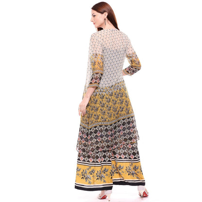 Soup by Sougat Paul Multi-Color Printed Jumpsuit With Jacket (Set of 2)