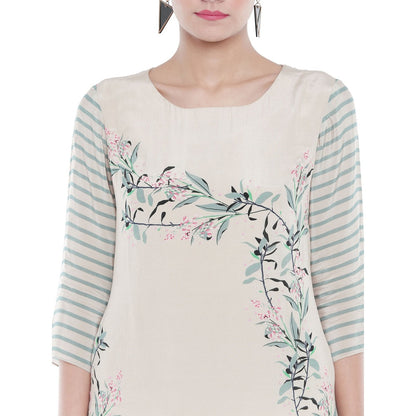 Soup by Sougat Paul Floral Printed Kurta With Dhoti Pants - Customisable (Set of 2)