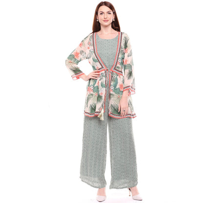Soup by Sougat Paul Green Jacket Jumpsuit - Customisable (Set of 2)