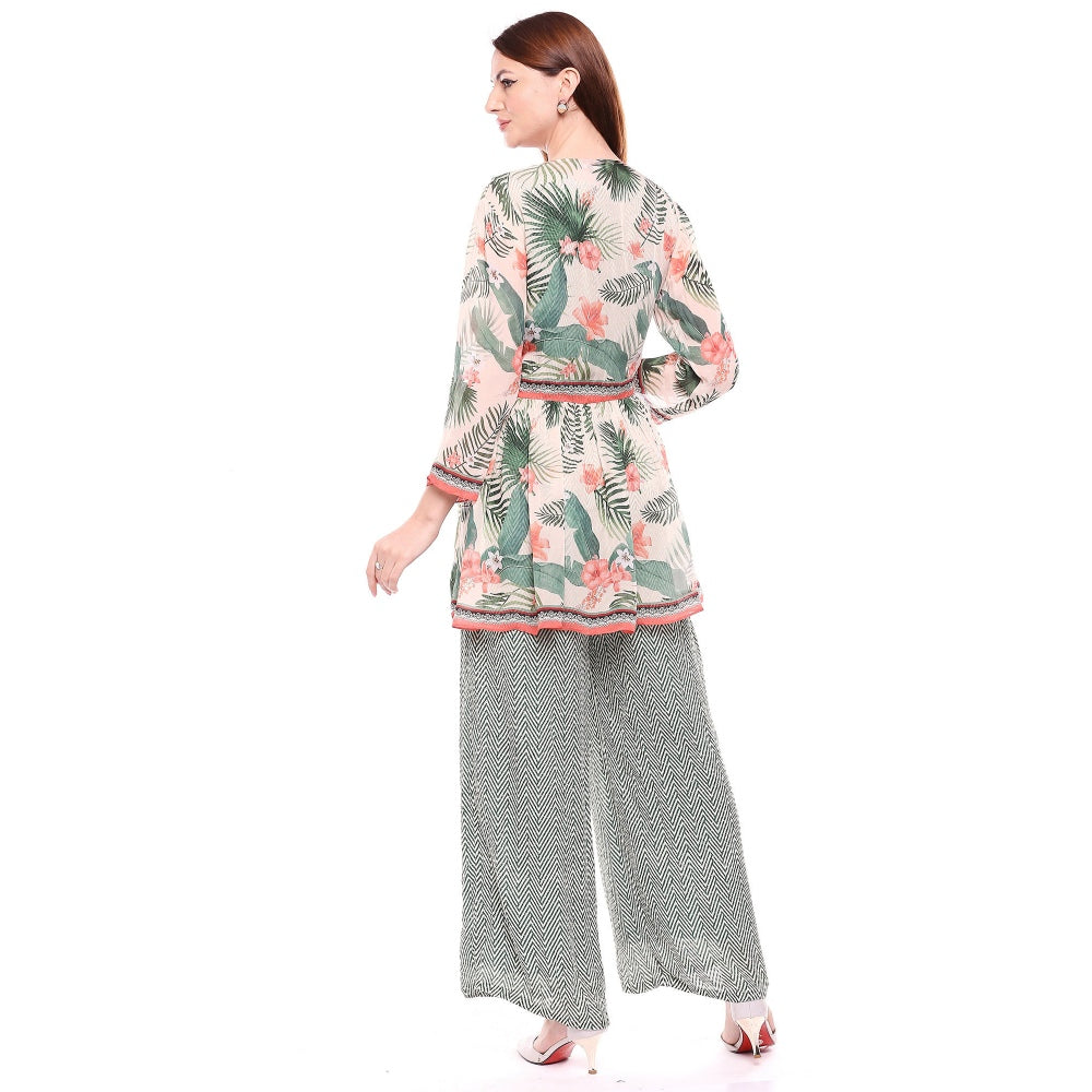 Soup by Sougat Paul Green Jacket Jumpsuit - Customisable (Set of 2)