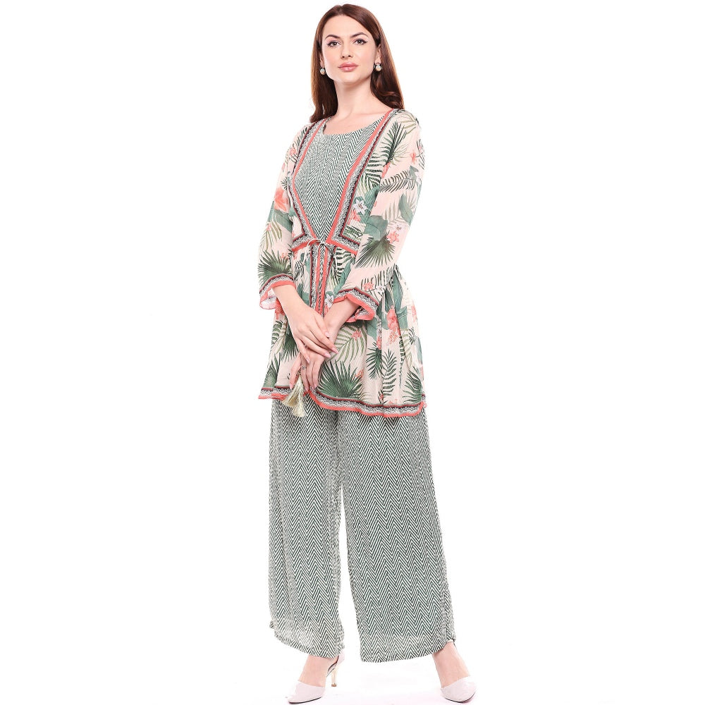 Soup by Sougat Paul Green Jacket Jumpsuit - Customisable (Set of 2)