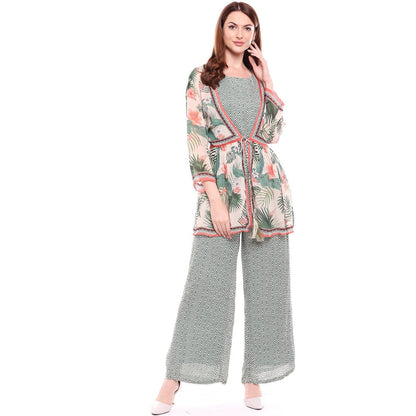 Soup by Sougat Paul Green Jacket Jumpsuit - Customisable (Set of 2)