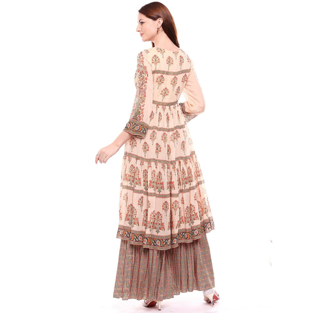 Soup by Sougat Paul Peach Kurta With Palazzo - Customisable (Set of 2)