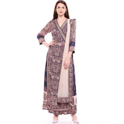 Soup by Sougat Paul Multi-Color Kurta With Palazzo & Dupatta (Set of 3)