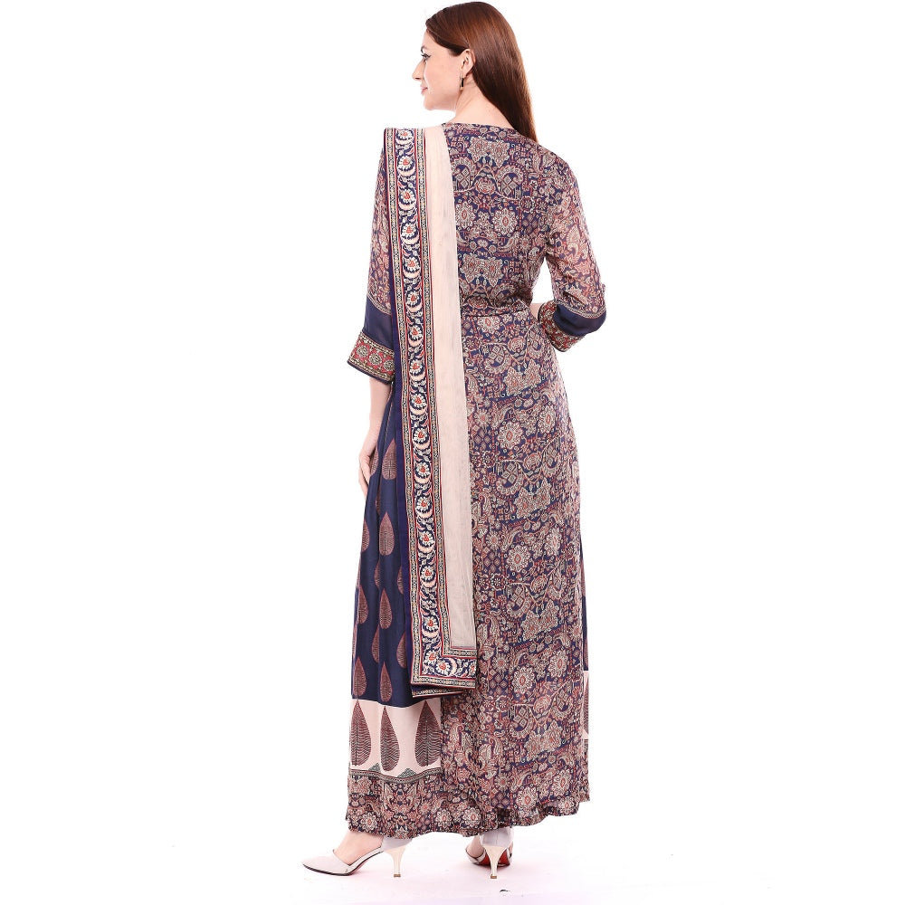 Soup by Sougat Paul Multi-Color Kurta With Palazzo & Dupatta (Set of 3)