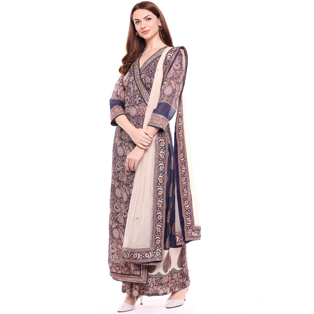 Soup by Sougat Paul Multi-Color Kurta With Palazzo & Dupatta (Set of 3)