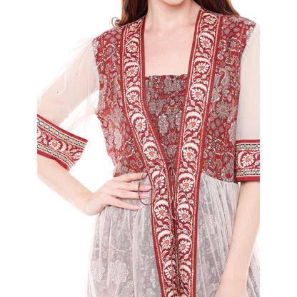 Soup by Sougat Paul Red Jacket Jumpsuit - Customisable (Set of 2)