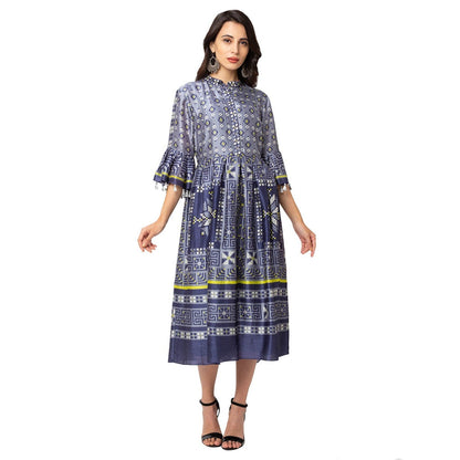Soup by Sougat Paul Powder Blue Printed Dress