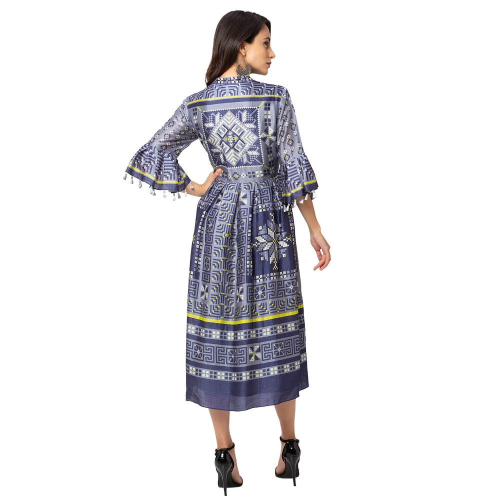 Soup by Sougat Paul Powder Blue Printed Dress