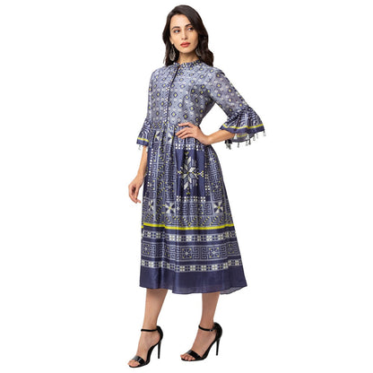 Soup by Sougat Paul Powder Blue Printed Dress