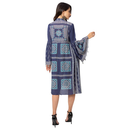 Soup by Sougat Paul Powder Blue Printed Dress