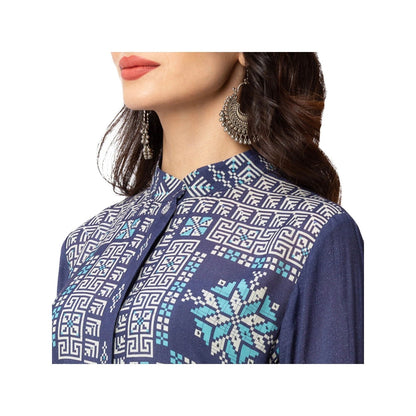 Soup by Sougat Paul Powder Blue Printed Dress