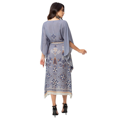 Soup by Sougat Paul Powder Blue Printed Kaftan
