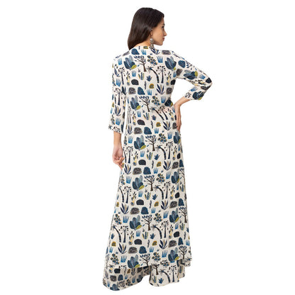 Soup by Sougat Paul Off White Printed Jumpsuit And Jacket (Set of 2)