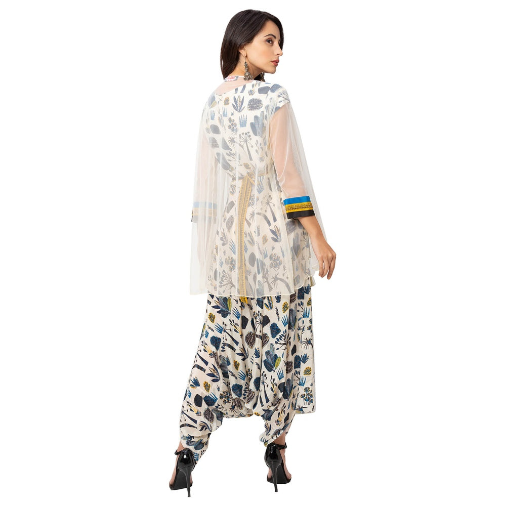 Soup by Sougat Paul Off White Printed Jumpsuit And Jacket (Set of 2)