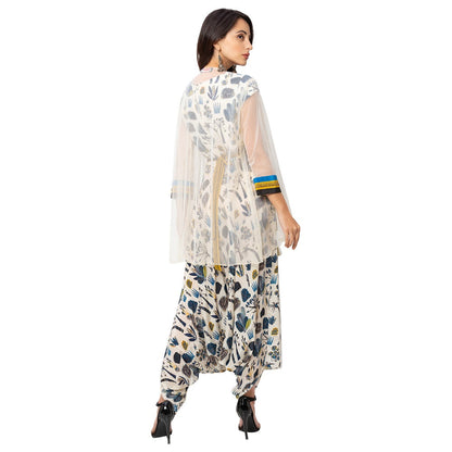 Soup by Sougat Paul Off White Printed Jumpsuit And Jacket (Set of 2)