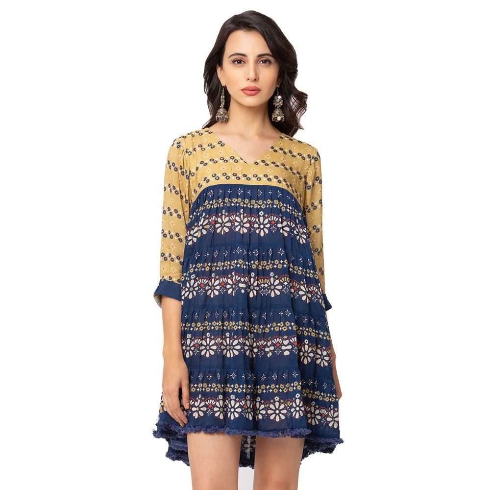 Soup by Sougat Paul Mustard Printed Dress