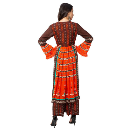 Soup by Sougat Paul Coffee Printed Kurta And Pants (Set of 2)