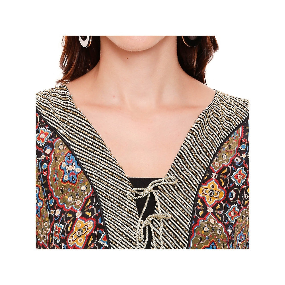 Soup by Sougat Paul Black Printed Palazzo With Top (Set of 2)