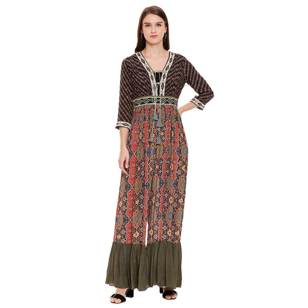 Soup by Sougat Paul Black Printed Jumpsuit