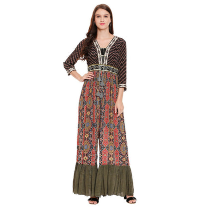 Soup by Sougat Paul Black Printed Jumpsuit