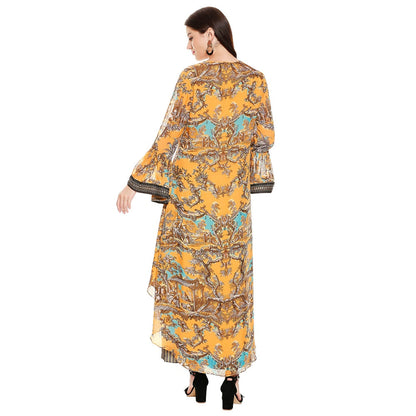 Soup by Sougat Paul Mustard Printed Top Pants (Set of 2)