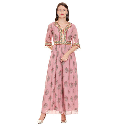 Soup by Sougat Paul Dusk Pink Embroidered Jumpsuit