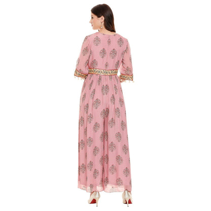 Soup by Sougat Paul Dusk Pink Embroidered Jumpsuit