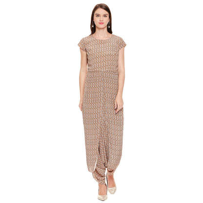 Soup by Sougat Paul Dusk Pink Printed Jacket With Jumpsuit (Set of 2)