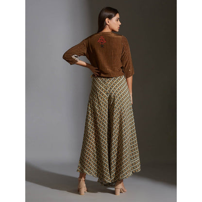 Soup By Sougat Paul Bomber Jacket With Zipper And Tassel Detail With High Low Pants (Set of 2)