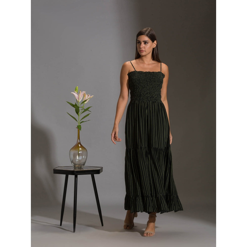 Soup By Sougat Paul Printed Rushed Jumpsuit With Belt And Paired With Sequence Cape (Set of 3)