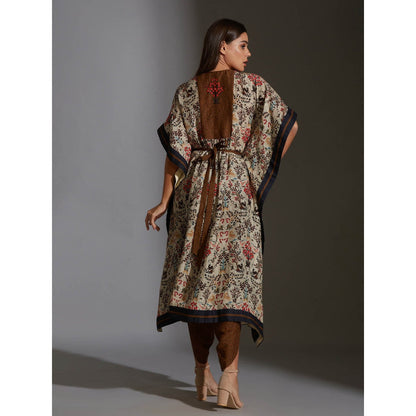 Soup By Sougat Paul Printed Kaftaan Top Paired With Dhoti Printed Pants (Set of 2)