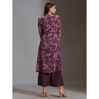 Soup By Sougat Paul Printed Bustier Paired With Printed Pants And Jacket (Set of 3)