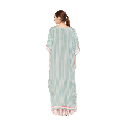 Soup by Sougat Paul Floral Sharara Style Jumpsuit And Printed Cape Jacket