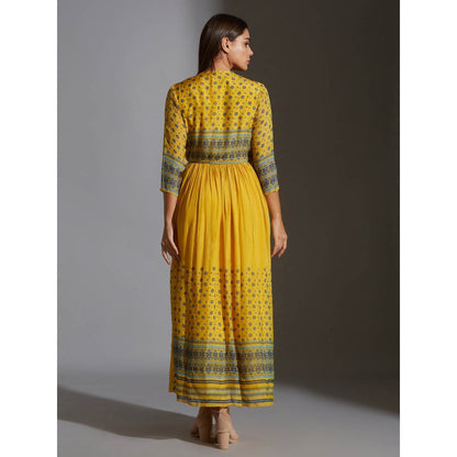 Soup By Sougat Paul Overlap Printed Dress With Gathers