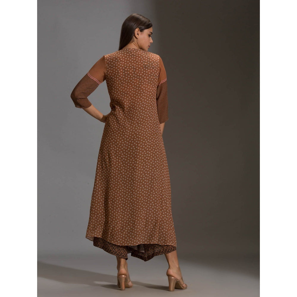 Soup By Sougat Paul Printed Double Layered Jumpsuit Paired With Printed Jacket (Set of 2)