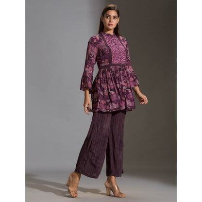 Soup By Sougat Paul Peplum Printed Top Paired With Printed Pants (Set of 2)