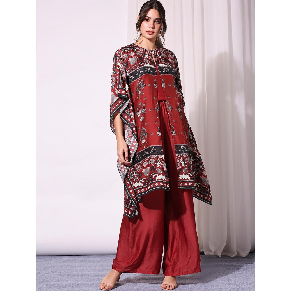 Soup By Sougat Paul Red Jumpsuit (Set of 2)