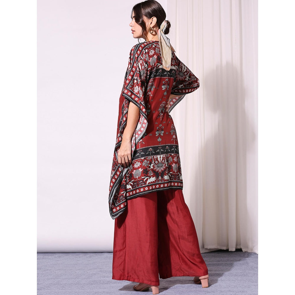 Soup By Sougat Paul Red Jumpsuit (Set of 2)