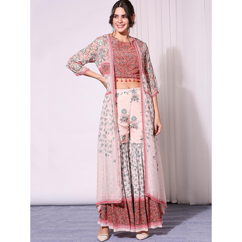 Soup By Sougat Paul Pink Sharara - Set of 3