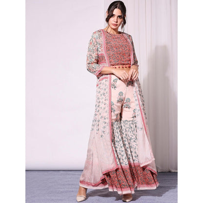 Soup By Sougat Paul Pink Sharara - Set of 3