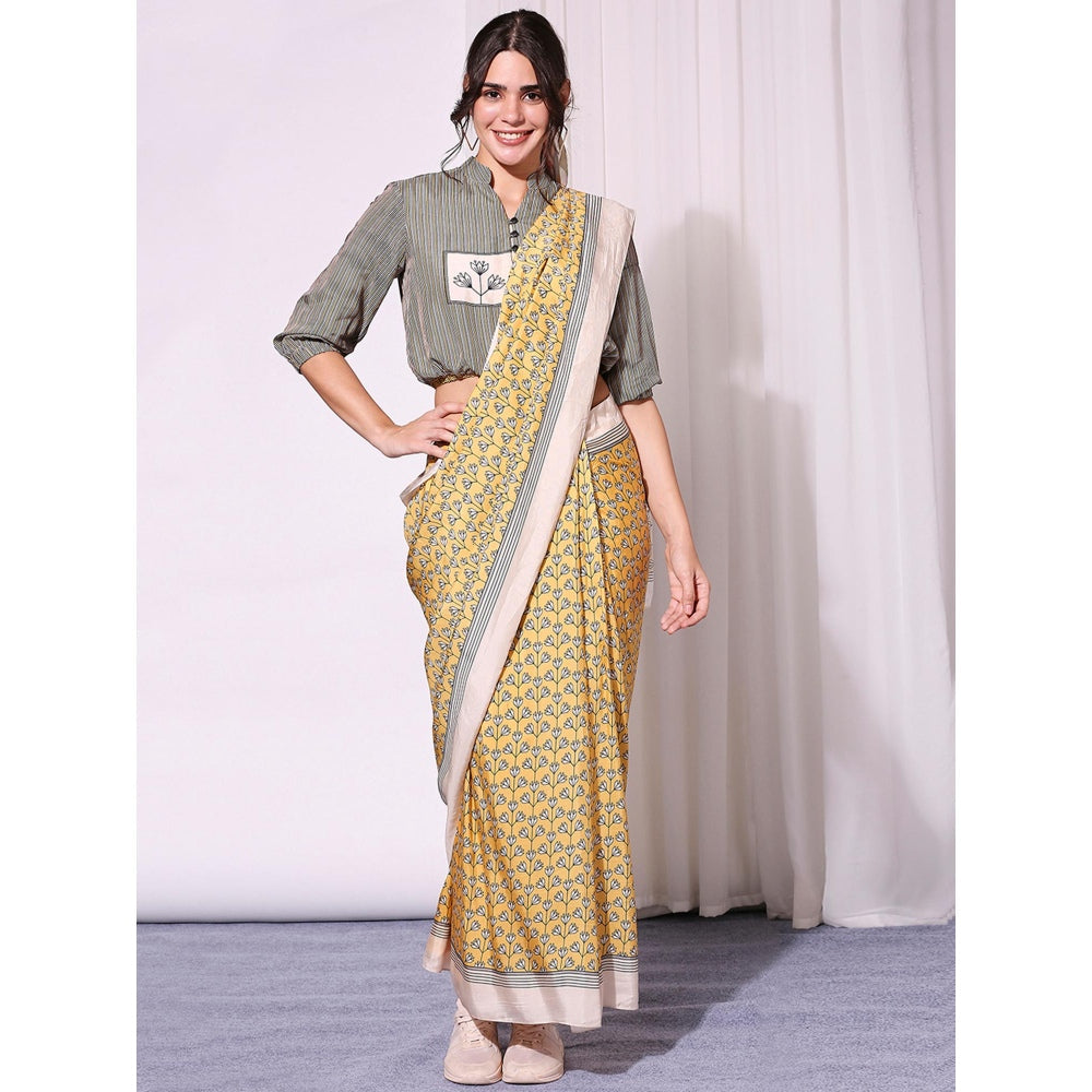 Soup By Sougat Paul Multi Colour Saree with Blouse (Set of 2)
