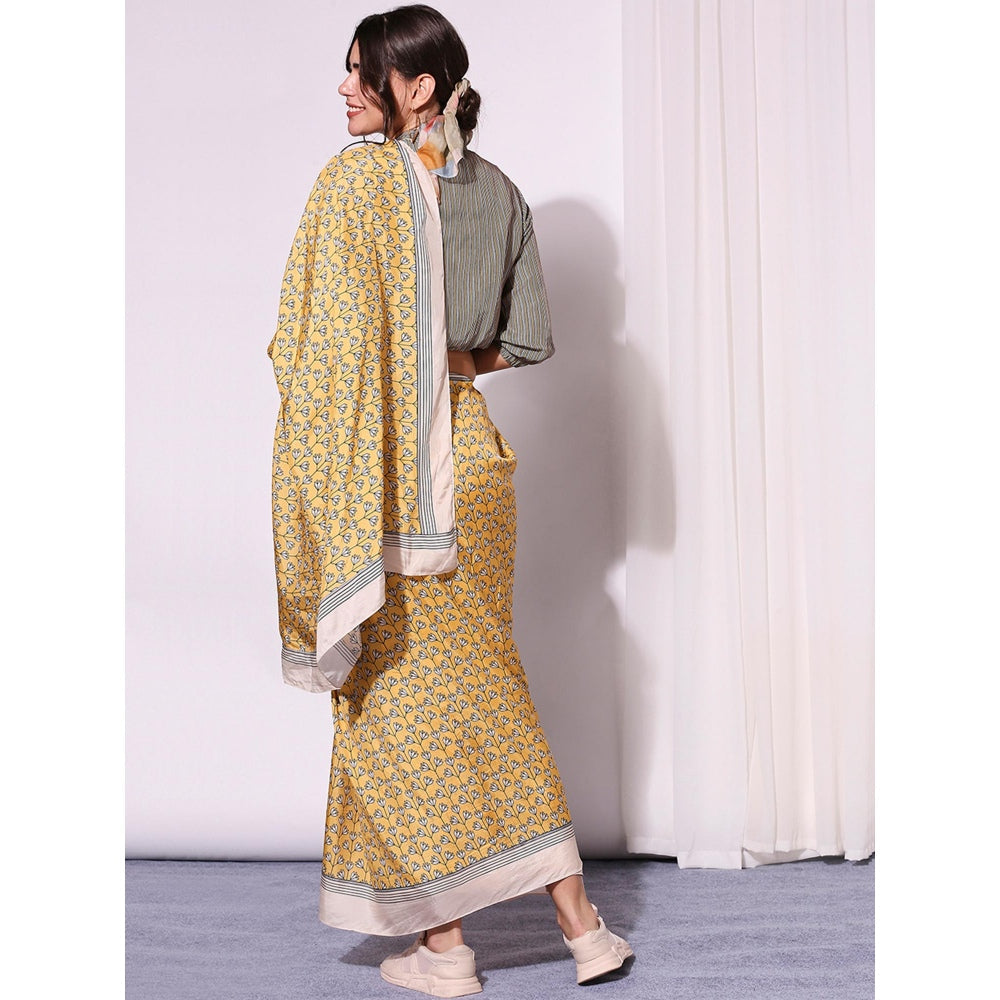 Soup By Sougat Paul Multi Colour Saree with Blouse (Set of 2)