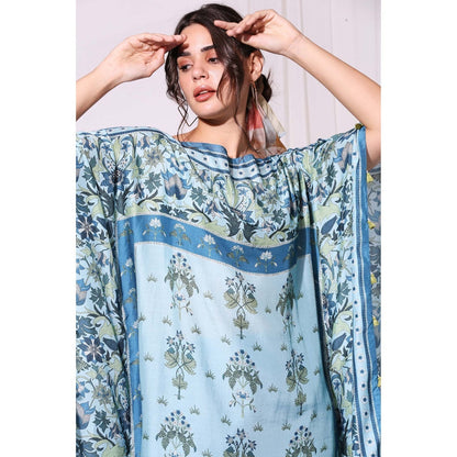 Soup By Sougat Paul Blue Kaftan -Set of 2