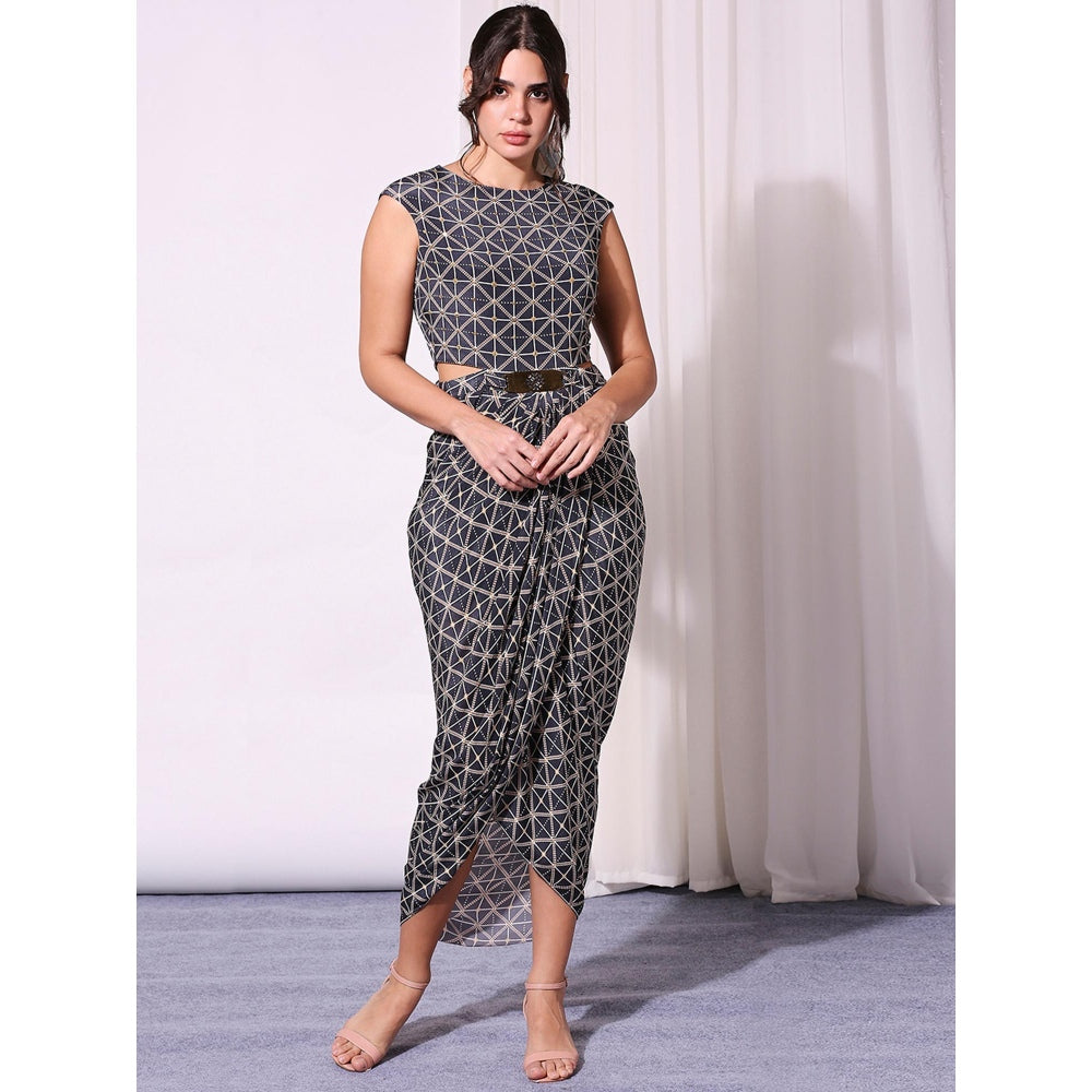 Soup By Sougat Paul Blue Dress (Set of 2)