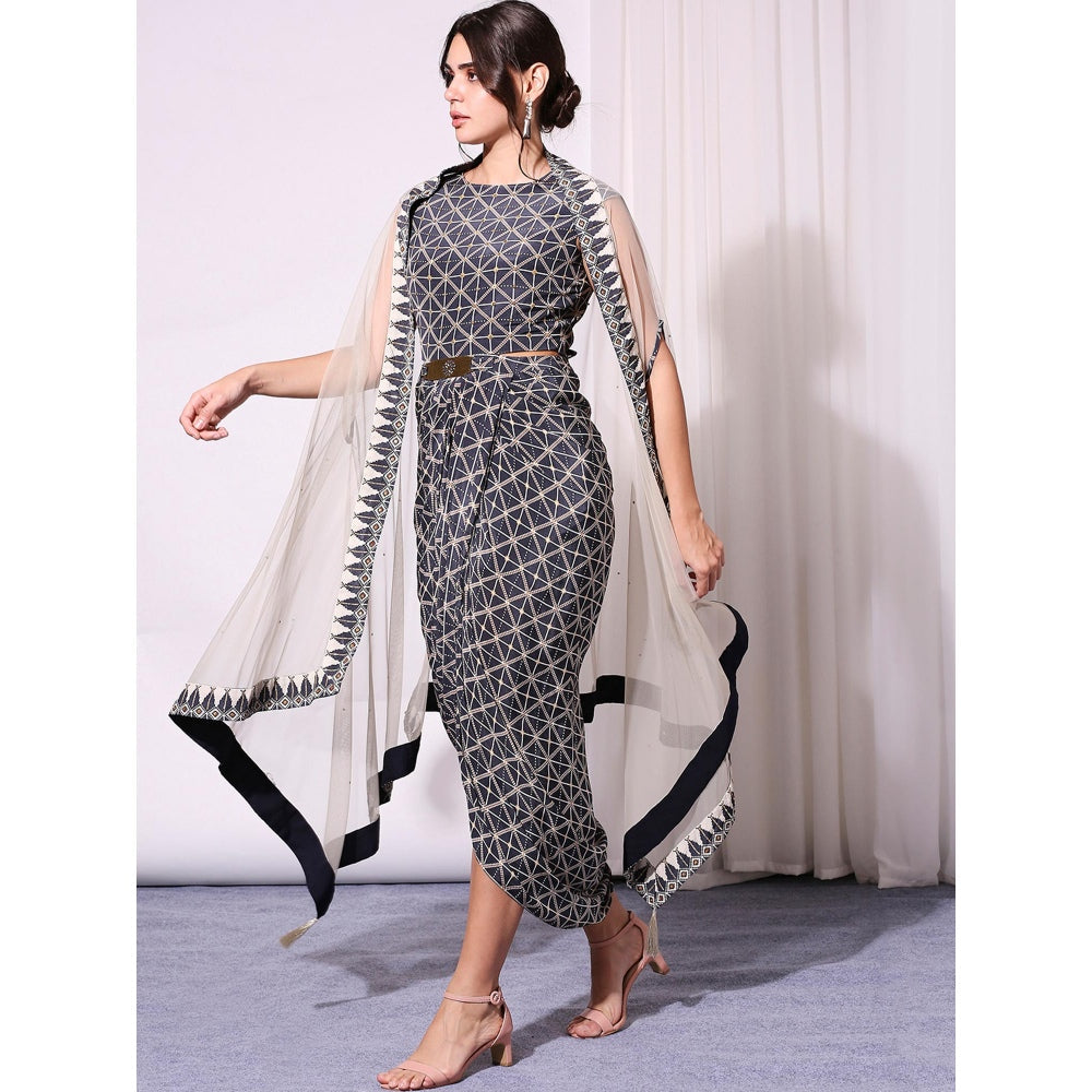 Soup By Sougat Paul Blue Dress (Set of 2)