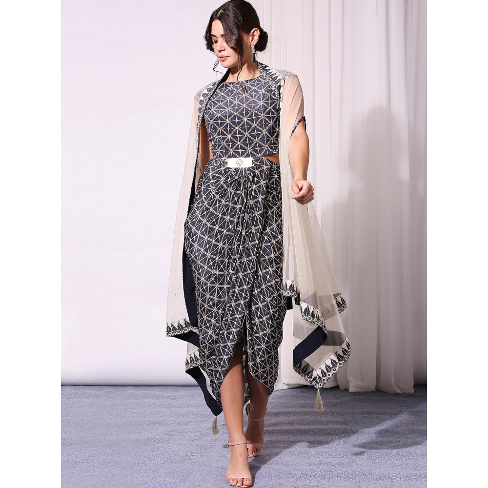 Soup By Sougat Paul Blue Dress (Set of 2)