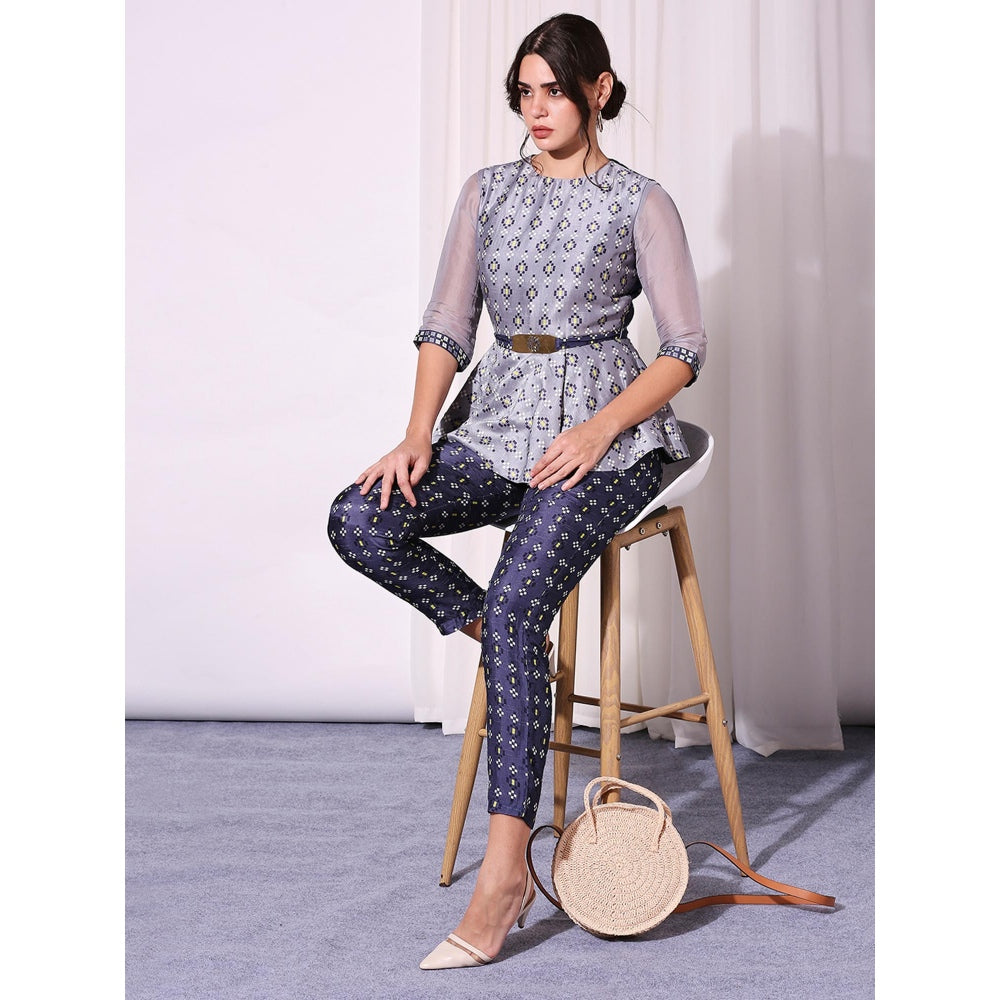 Soup By Sougat Paul Blue Pant Set - Set of 3